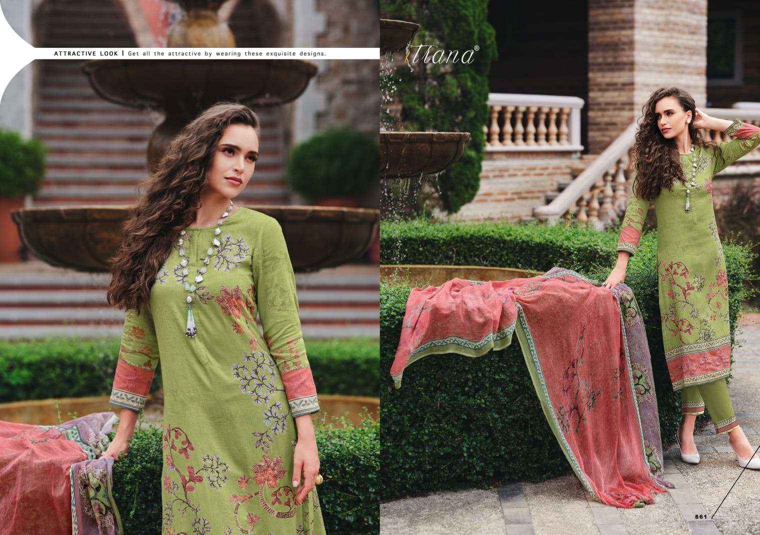 Itrana Lalita Cotton Satin Dress Material 8 pcs Catalogue
