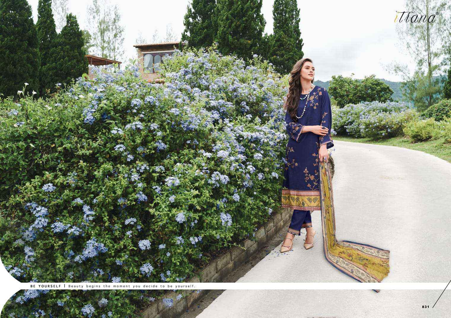 Itrana Lalita Cotton Satin Dress Material 8 pcs Catalogue