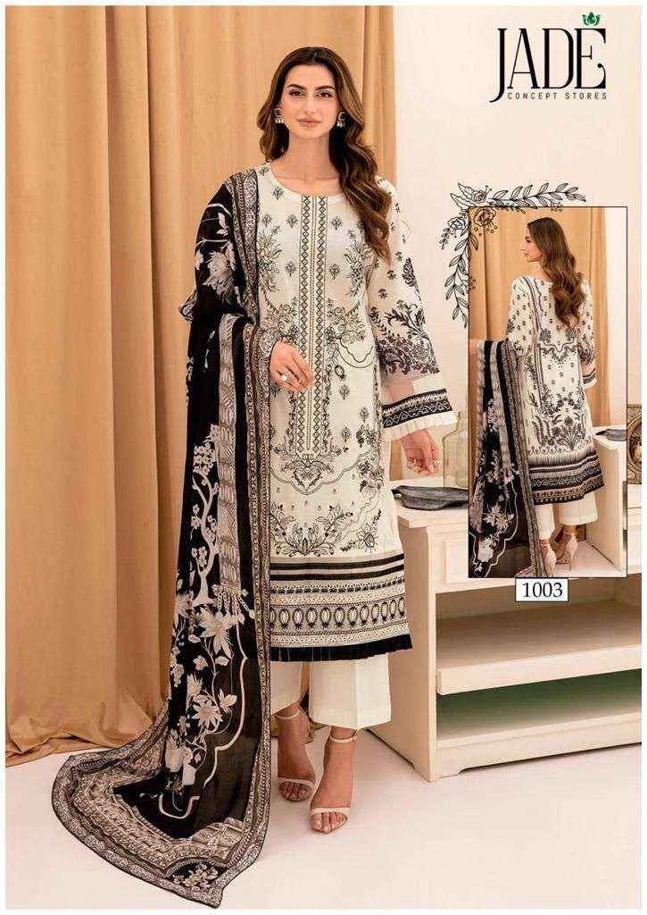 Jade Chevron Hit Design Collection Lawn Cotton Dress Material 6 pcs Catalogue