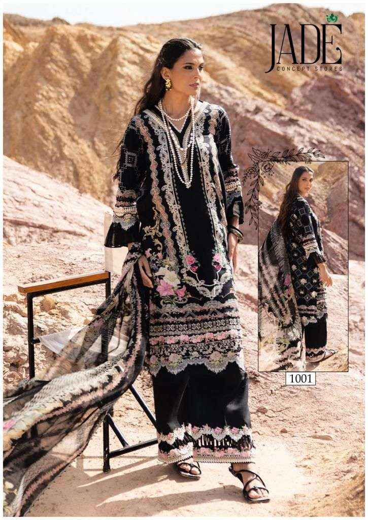 Jade Chevron Hit Design Collection Lawn Cotton Dress Material 6 pcs Catalogue