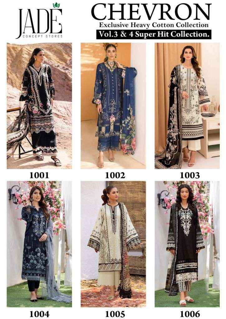 Jade Chevron Hit Design Collection Lawn Cotton Dress Material 6 pcs Catalogue