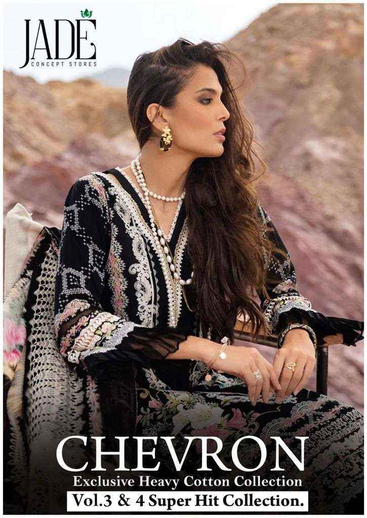 Jade Chevron Hit Design Collection Lawn Cotton Dress Material 6 pcs Catalogue