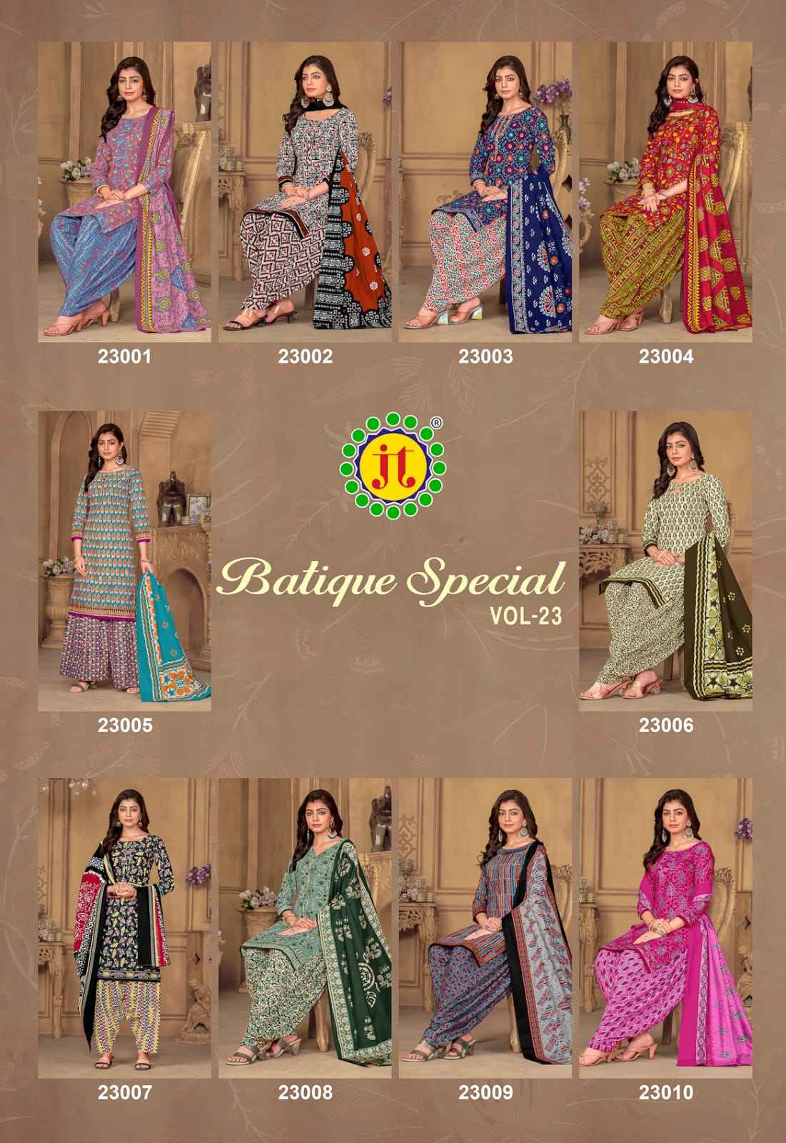 Jamatmal Tilokchand Batik Print Vol-23 Cotton Dress Material (10 Pc Catalog)