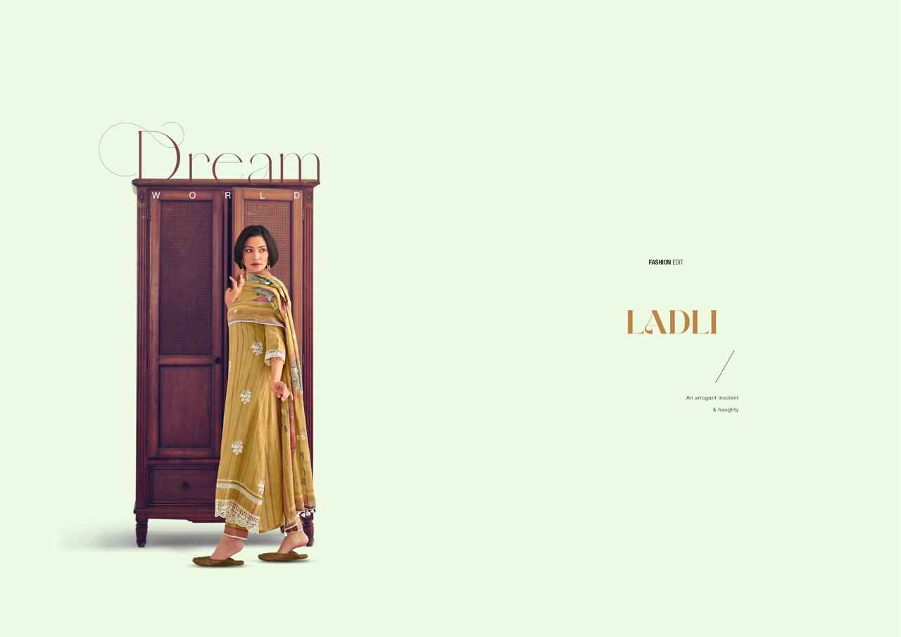 Jay Vijay Ladli Pure Linen Digital Print Dress Material (5 Pc Catalouge))