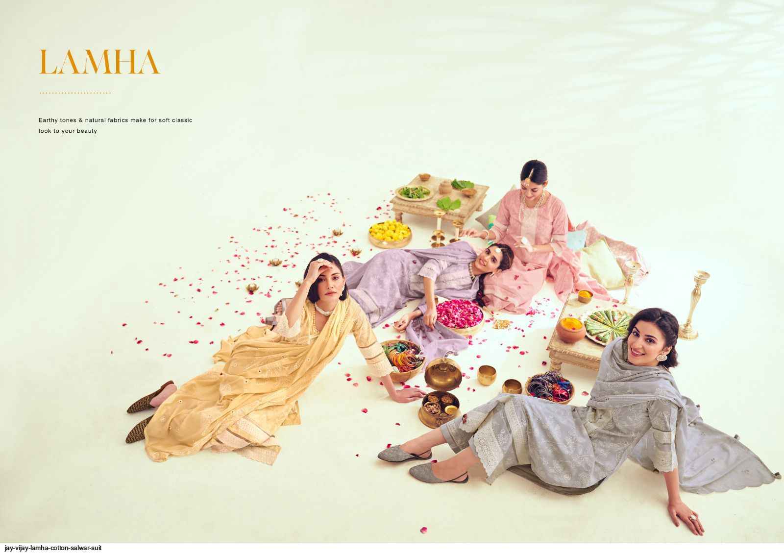 Jay Vijay Lamha Cotton Dress Material 6 pcs Catalogue