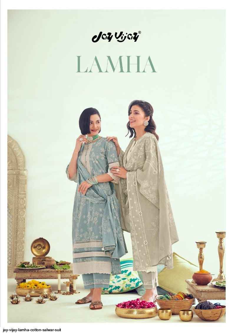 Jay Vijay Lamha Cotton Dress Material 6 pcs Catalogue