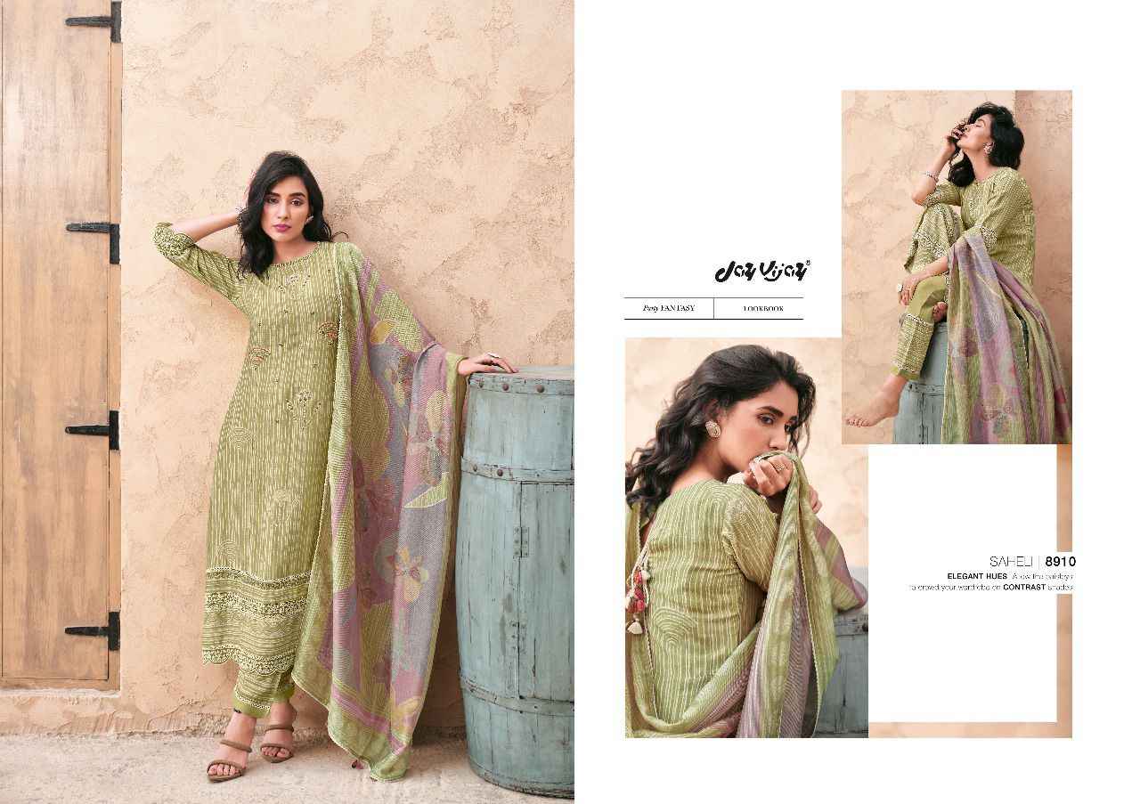 Jay Vijay Saheli Muslin Dress Material (6 Pc Catalouge)