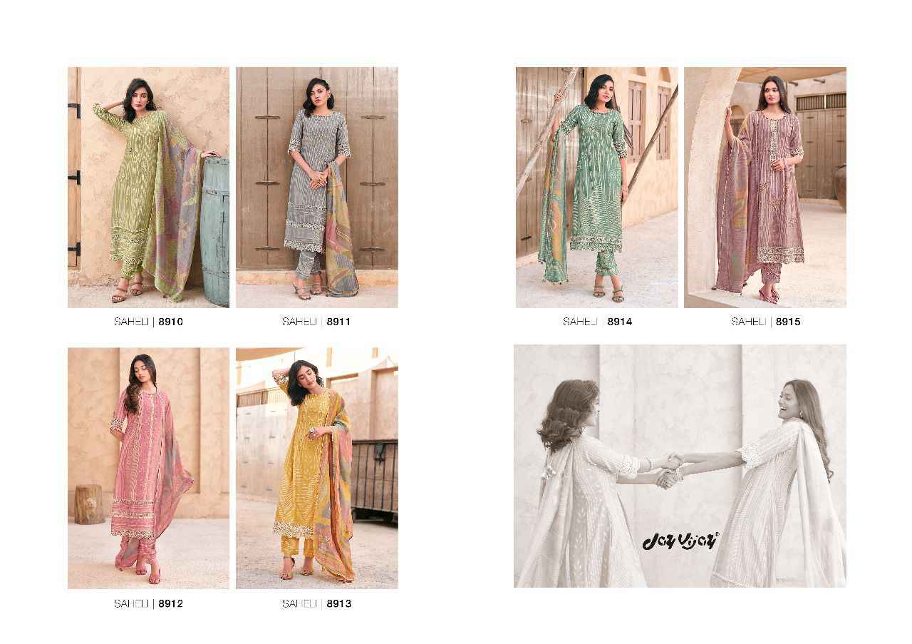 Jay Vijay Saheli Muslin Dress Material (6 Pc Catalouge)