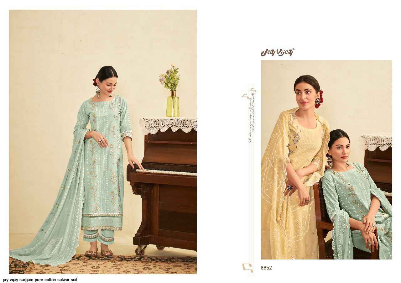 Jay Vijay Sargam Cotton Dress Material 6 pcs Catalogue