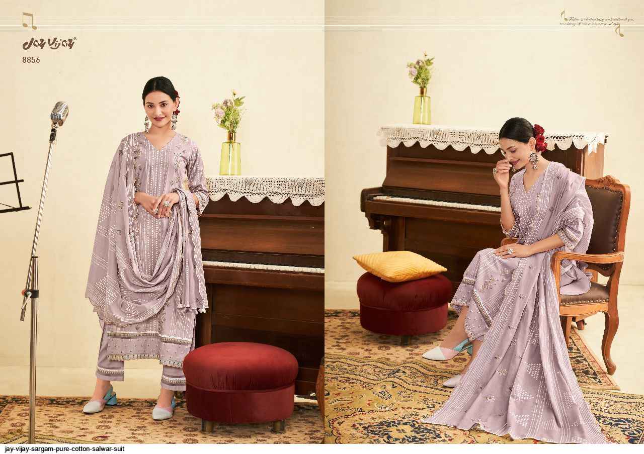 Jay Vijay Sargam Cotton Dress Material 6 pcs Catalogue