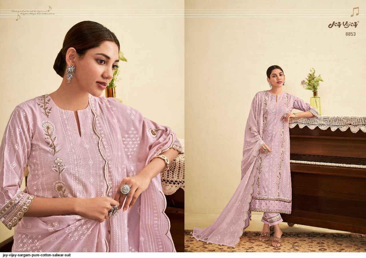 Jay Vijay Sargam Cotton Dress Material 6 pcs Catalogue