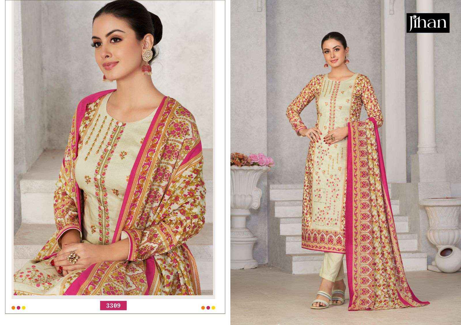 Jihan Scarlet Vol 2 Lawn Cotton Dress Material 3 pcs Catalogue