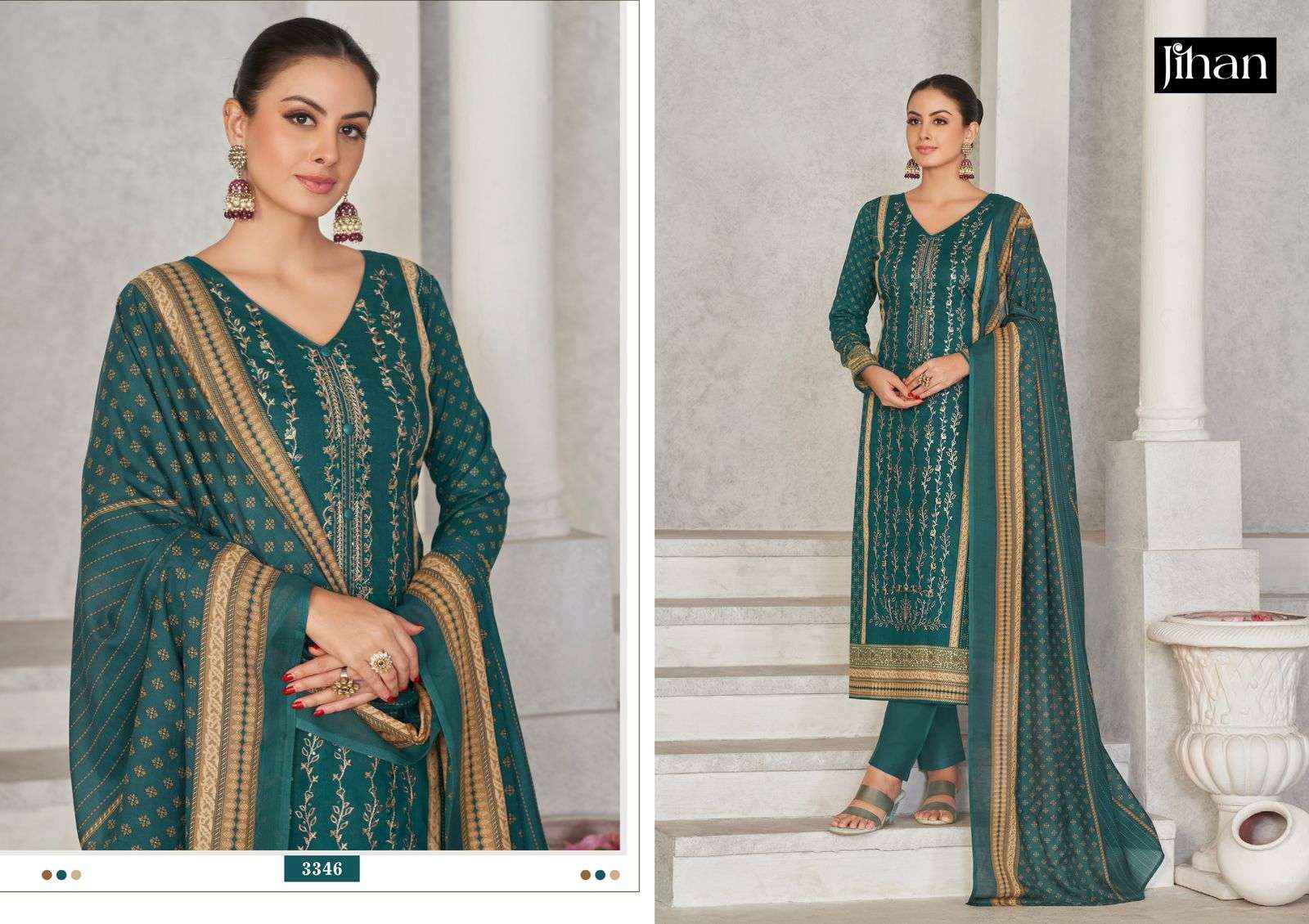 Jihan Scarlet Vol 2 Lawn Cotton Dress Material 3 pcs Catalogue