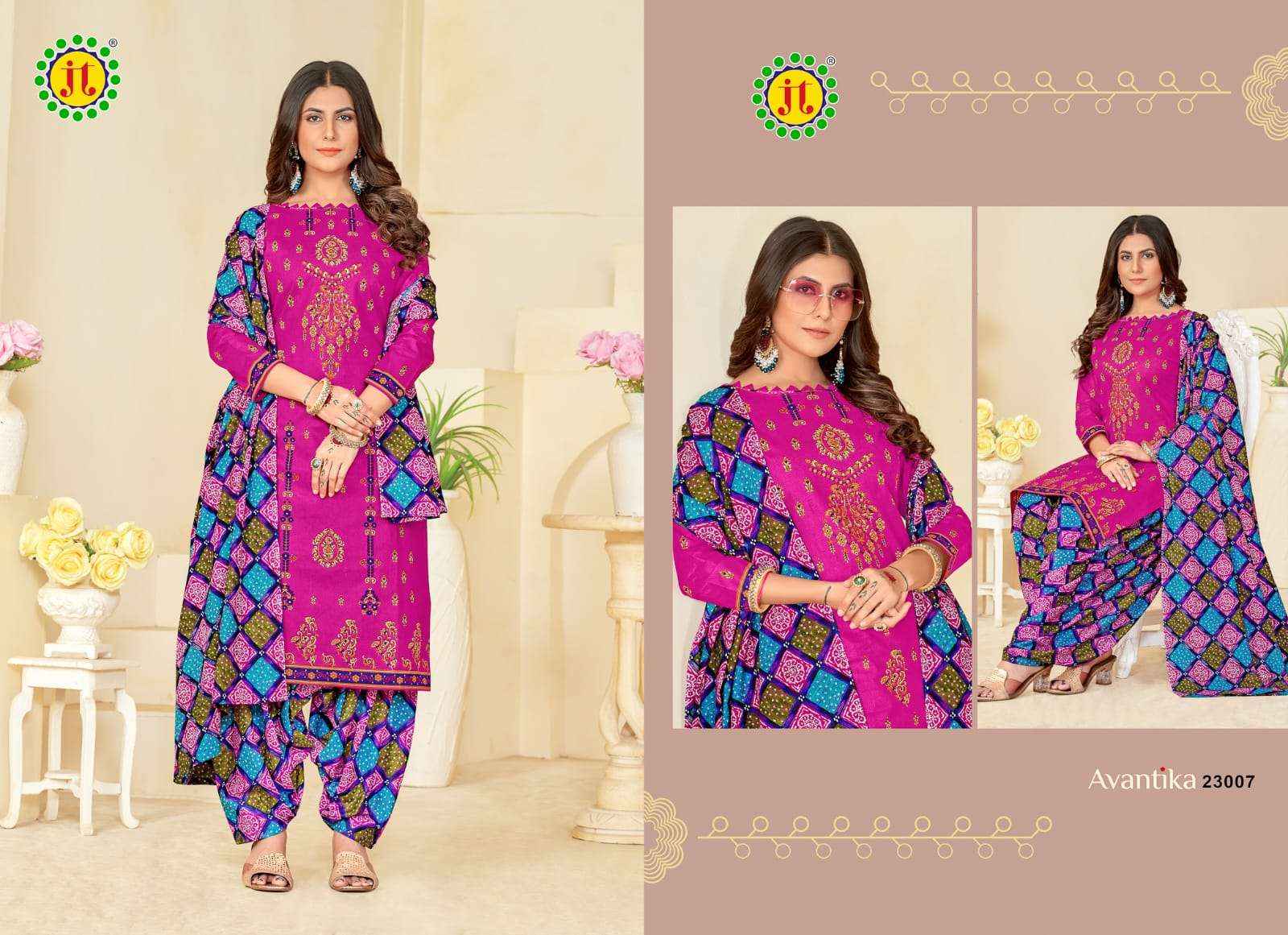 Jt Avantika Vol 23 Cotton Dress Material 10 pcs Catalogue