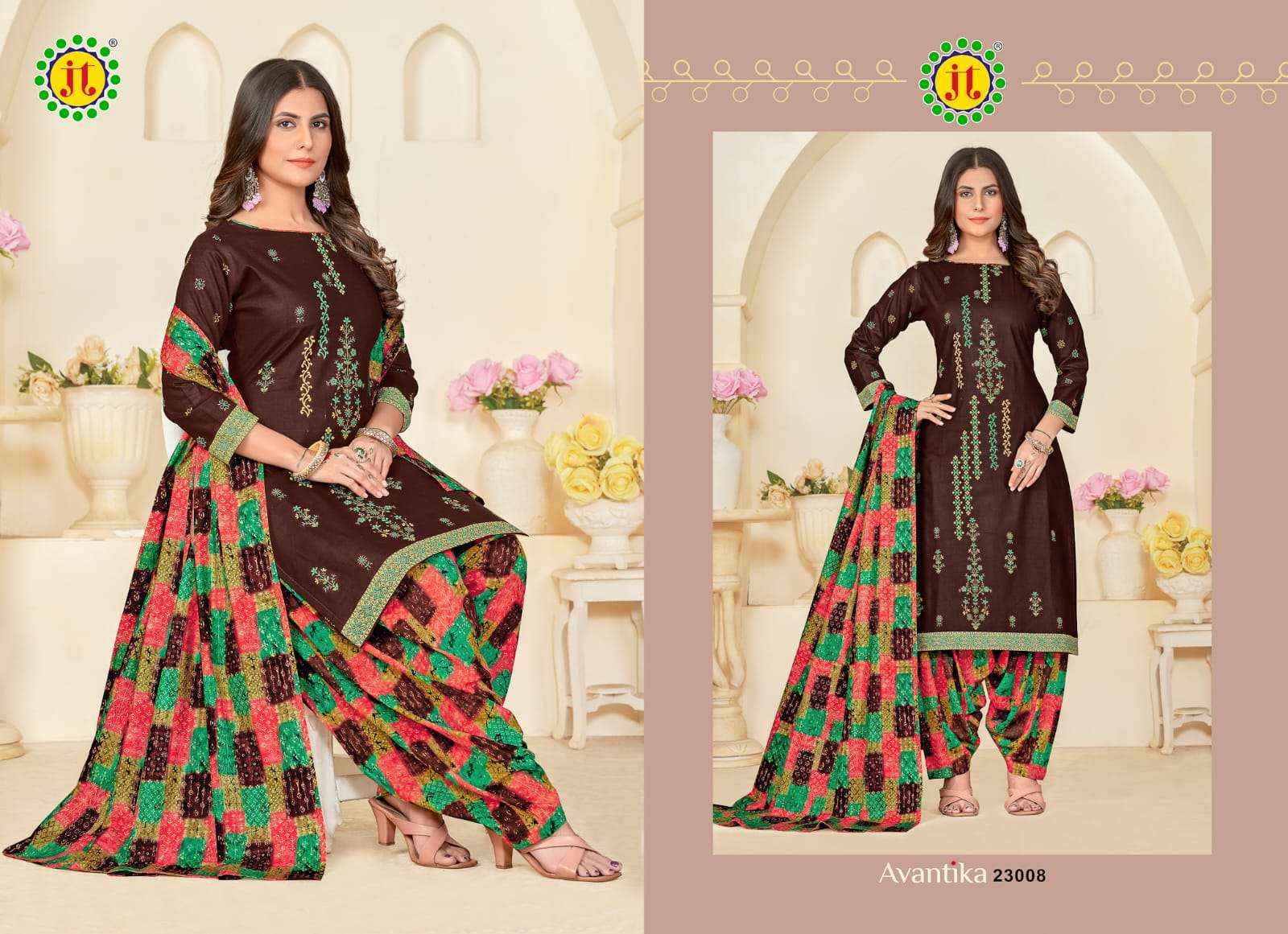 Jt Avantika Vol 23 Cotton Dress Material 10 pcs Catalogue