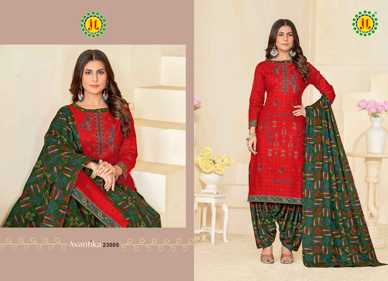 Jt Avantika Vol 23 Cotton Dress Material 10 pcs Catalogue