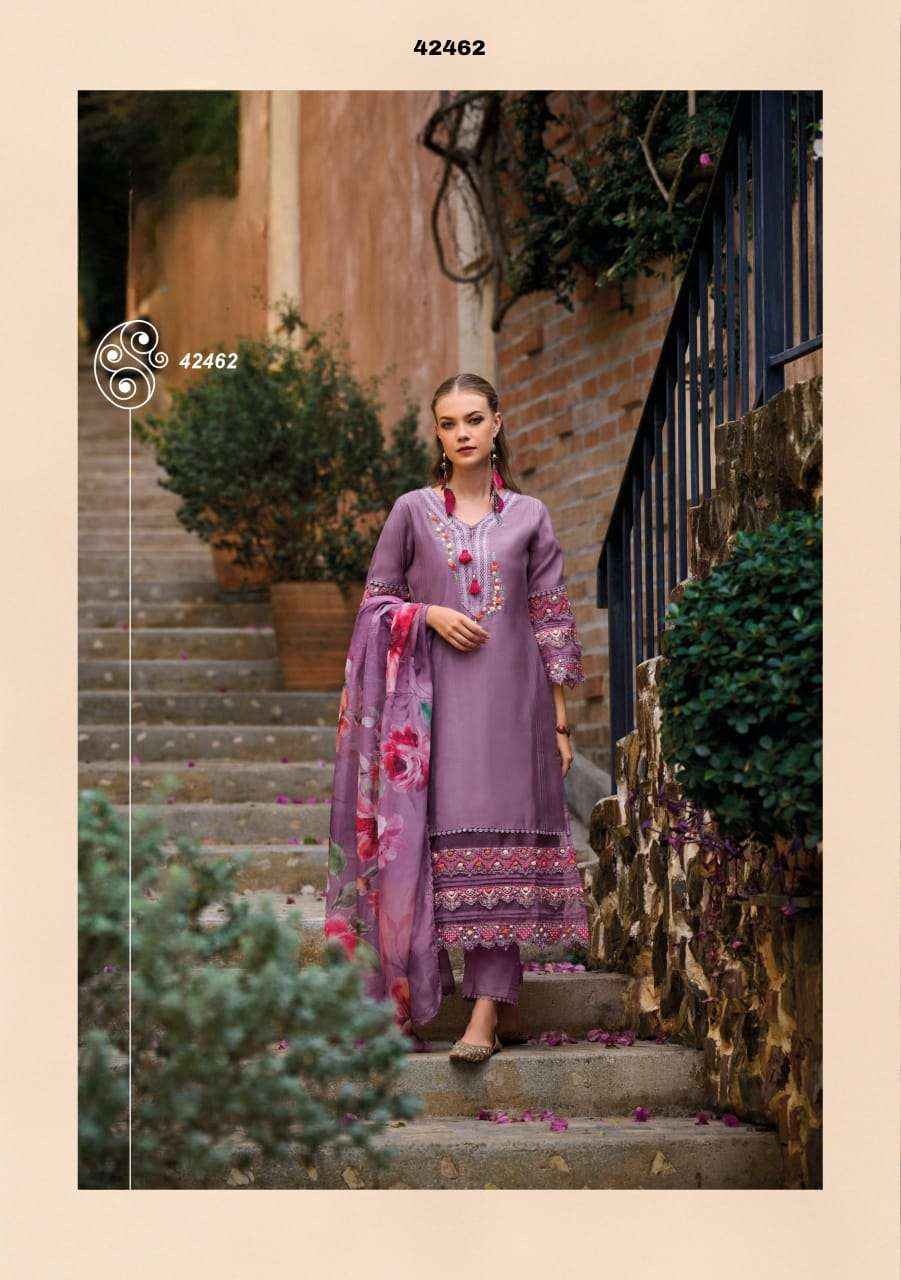 Kailee Sanj E Shrungar Pure Viscose Silk Readymade Suit (6 Pc Catalog)