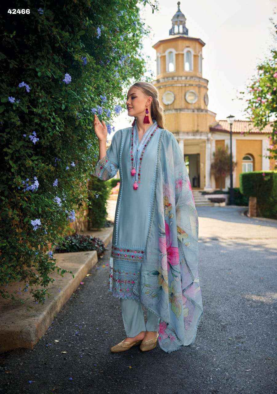 Kailee Sanj E Shrungar Pure Viscose Silk Readymade Suit (6 Pc Catalog)
