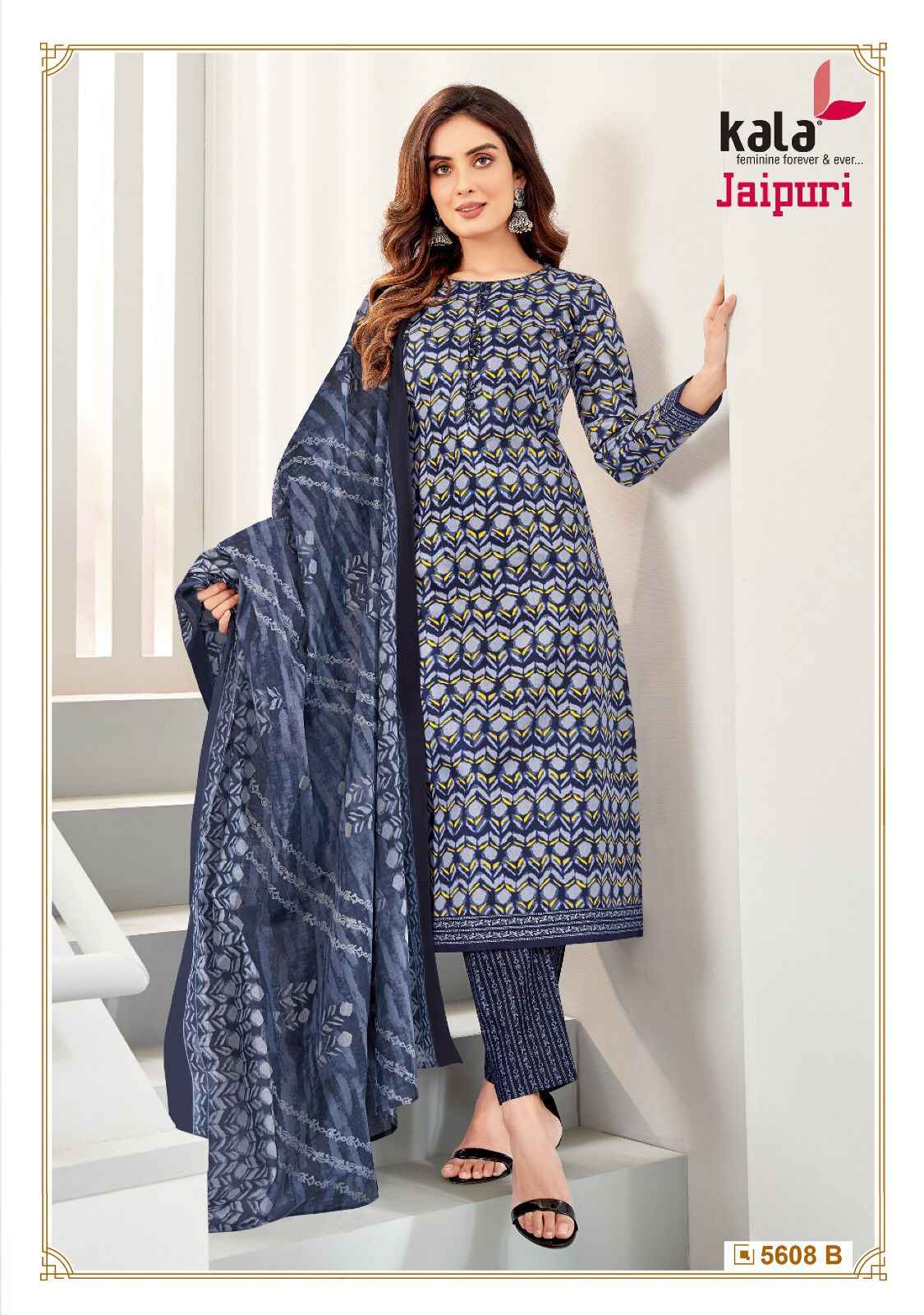  Kala Jaipuri Vol-4 Cotton Readymade Suit (12 Pc Catalog)