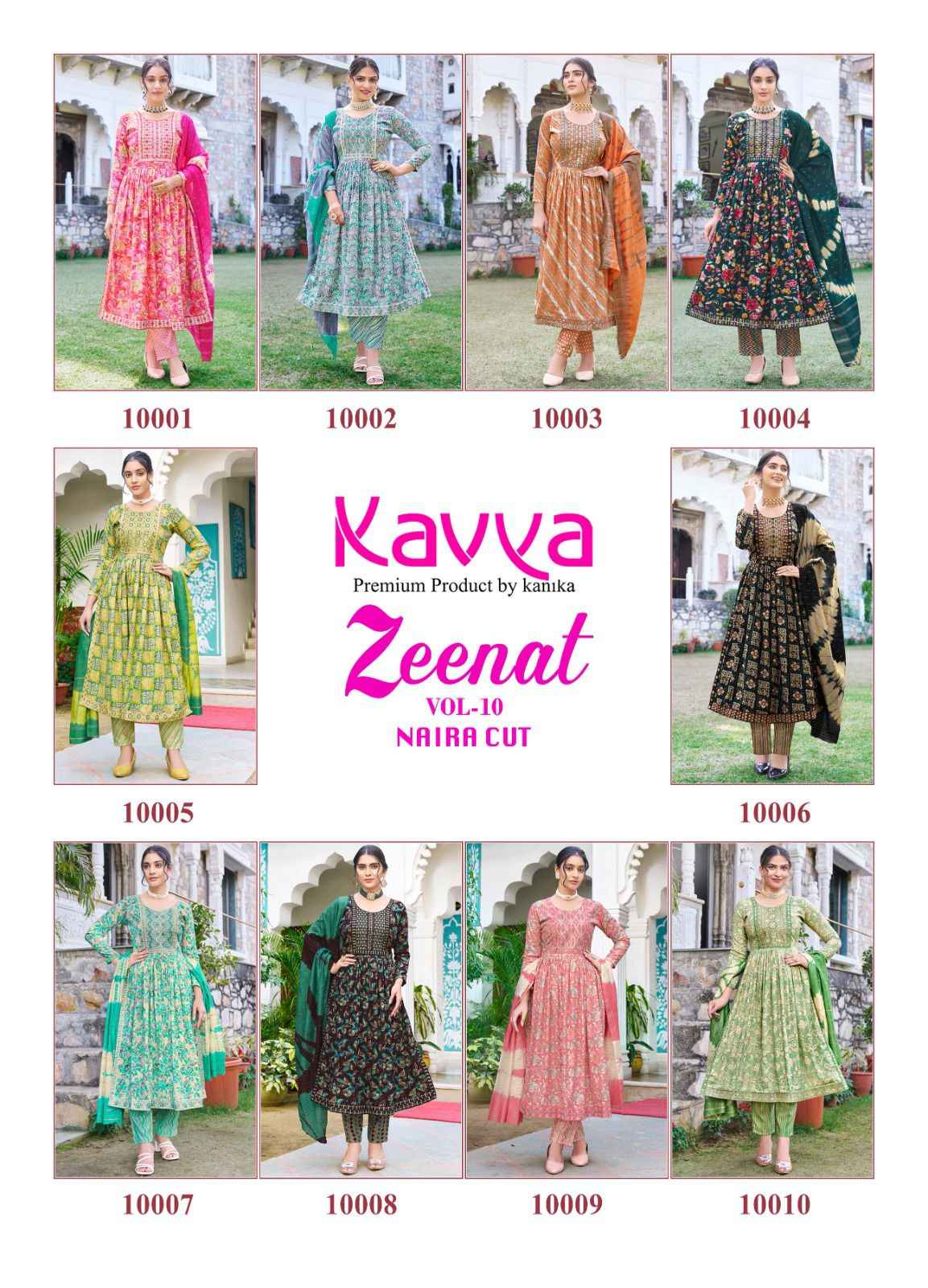 Kavya Zeenat Vol-10 Capsule Readymade Suit (10 pcs Catalogue)
