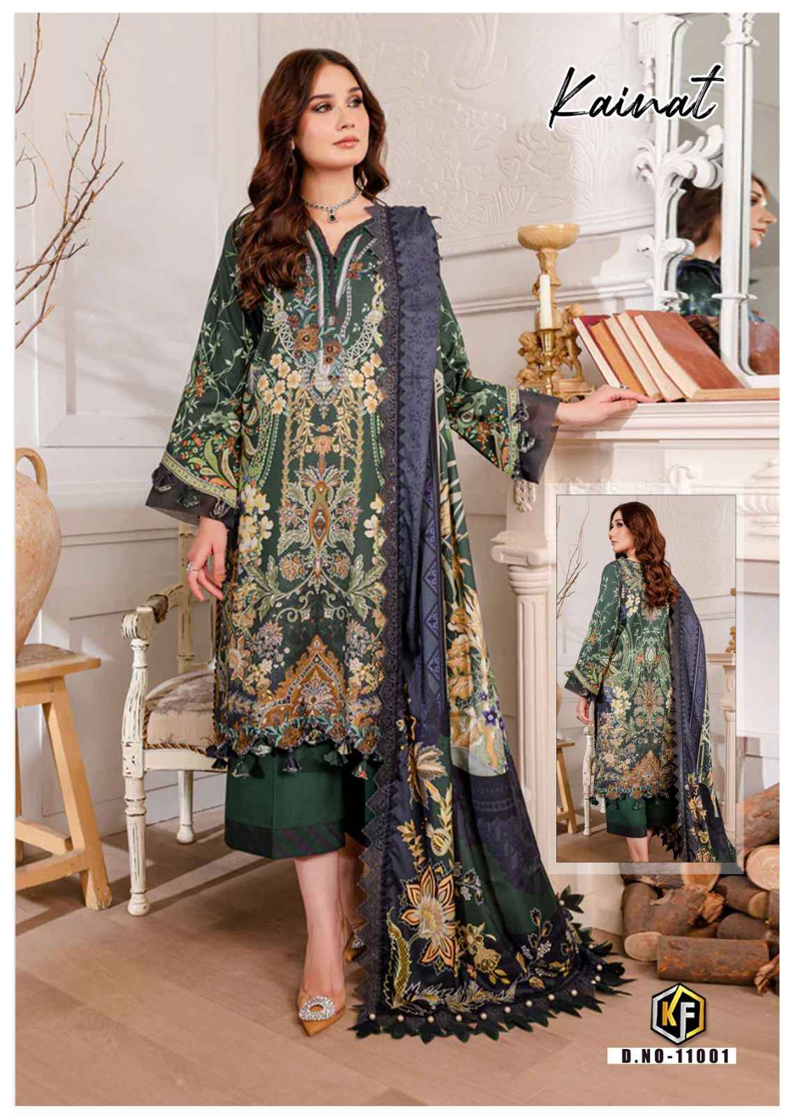 Keval Fab Kainat Vol-11 Lawn Cotton Dress Material (6 pcs Cataloge)