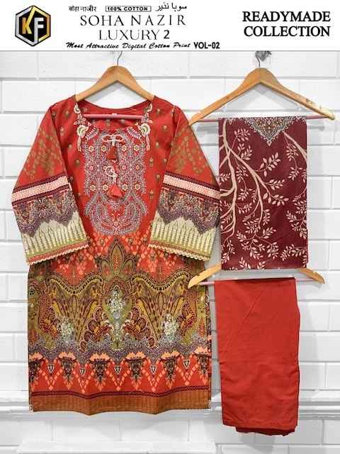 Keval Fab Soha Nazir Luxury Vol 2 Readymade Cotton Dress 6 pcs Catalogue