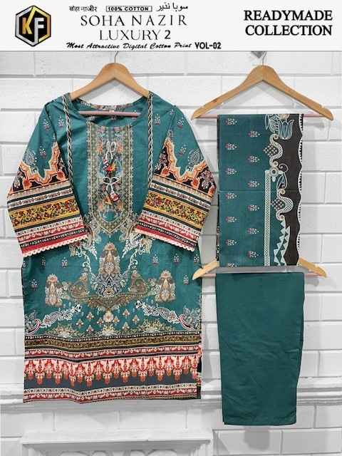 Keval Fab Soha Nazir Luxury Vol 2 Readymade Cotton Dress 6 pcs Catalogue
