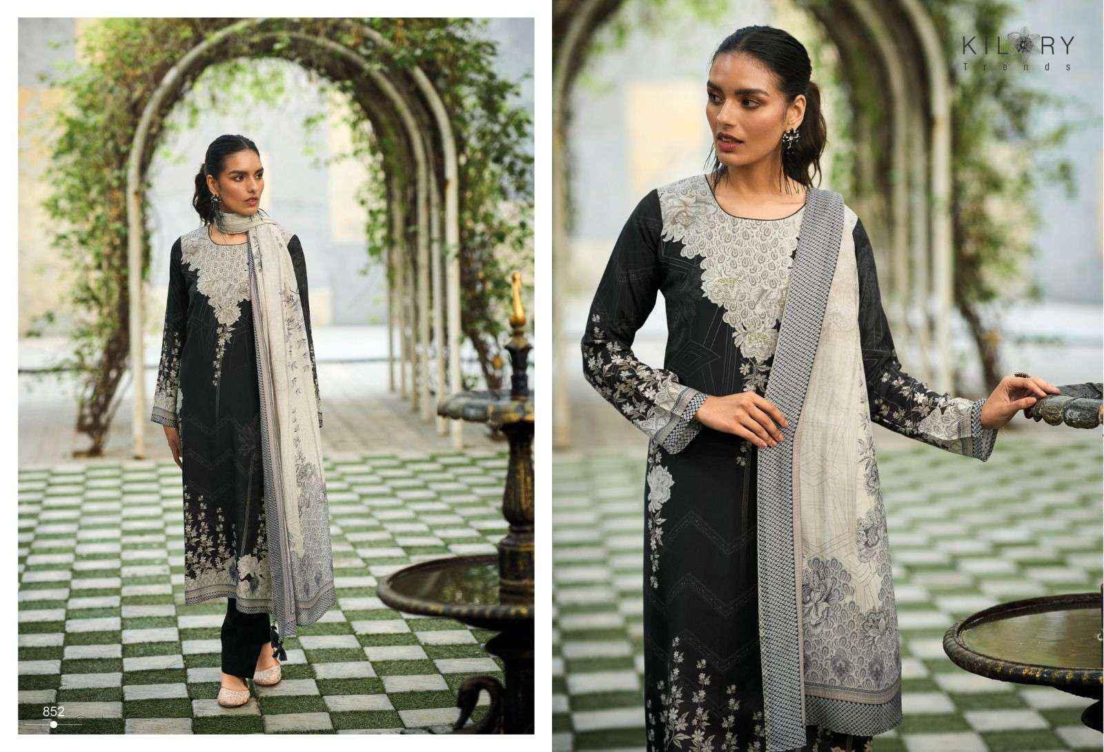 Kilory Trendz Blackberry Muslin Dress Material Online Suits Trader