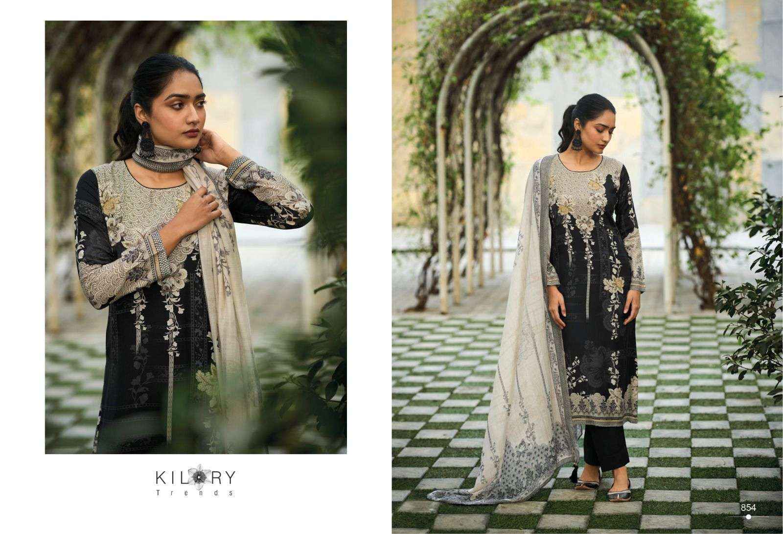 Kilory Trendz Blackberry Muslin Dress Material 6 pcs Catalogue