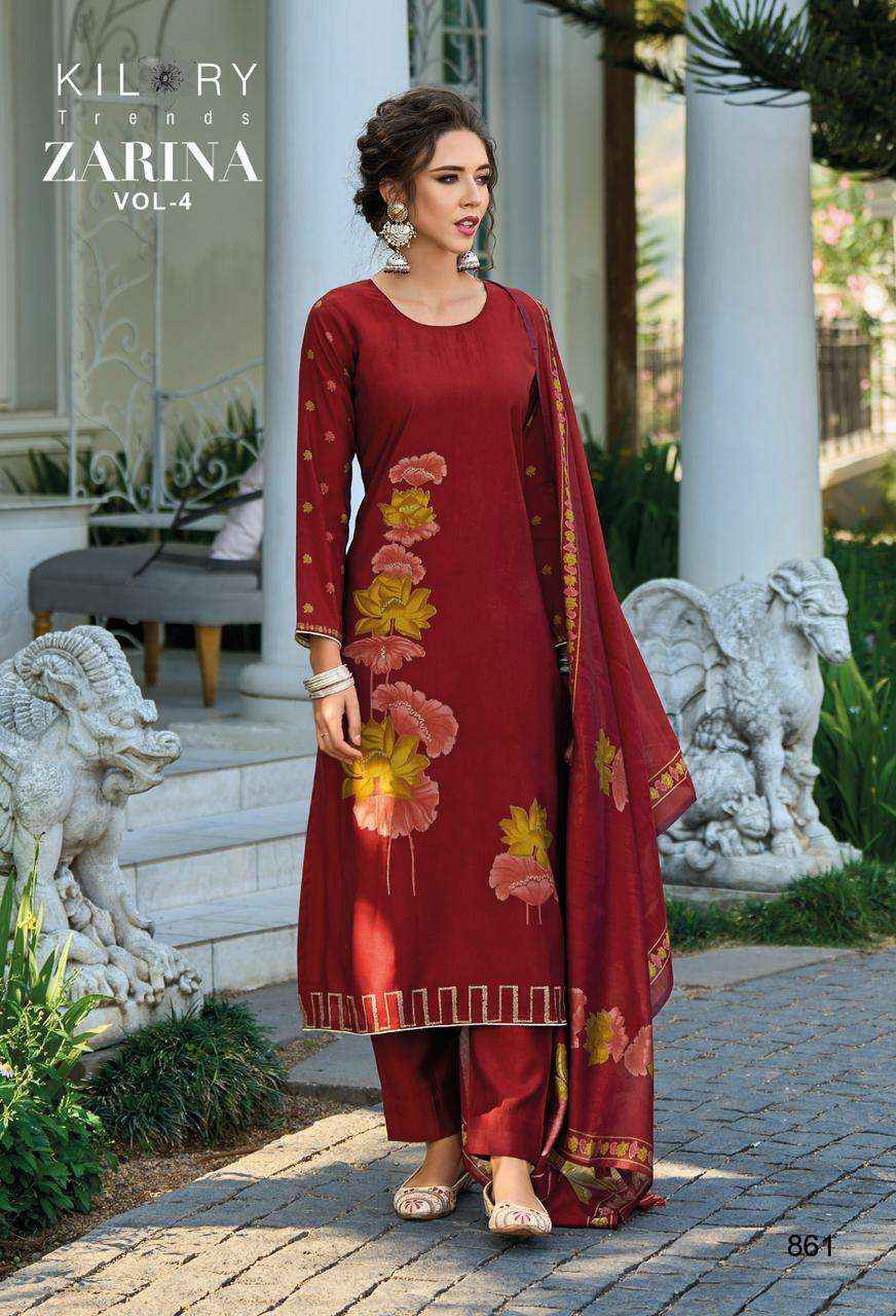 Kilory Trendz Zarina Vol 4 Viscose Dress Material 8 pcs Catalogue