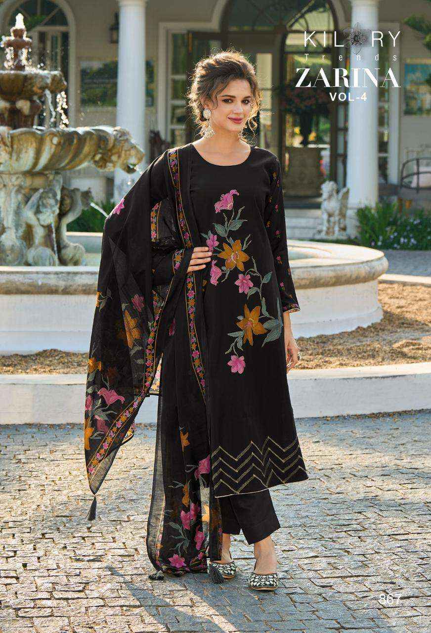 Kilory Trendz Zarina Vol 4 Viscose Dress Material 8 pcs Catalogue