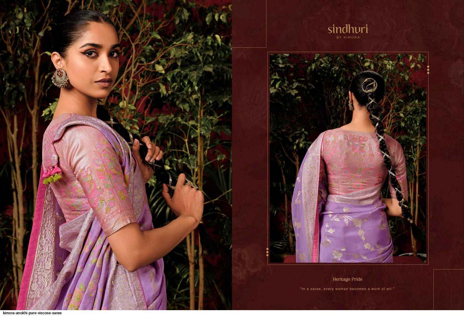 Kimora Anokhi Pure Viscose Dola Silk Saree (9 Pc Catalog)