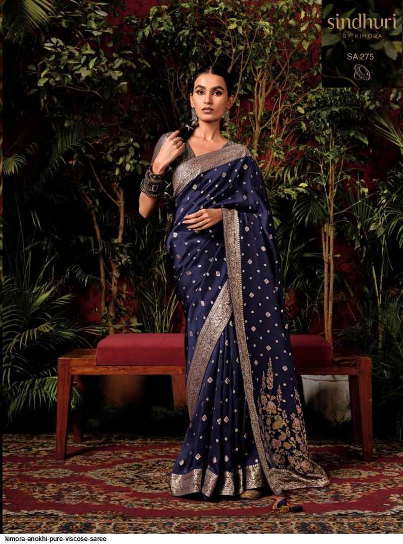 Kimora Anokhi Pure Viscose Dola Silk Saree (9 Pc Catalog)