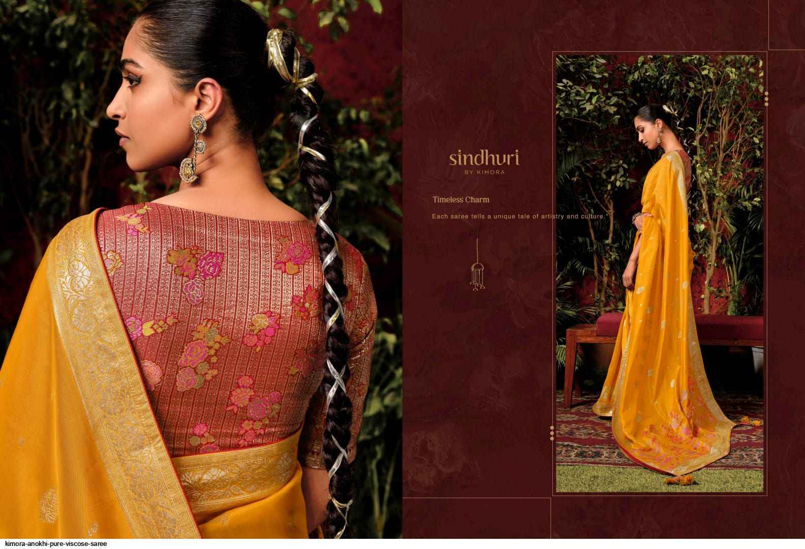Kimora Anokhi Pure Viscose Dola Silk Saree (9 Pc Catalog)