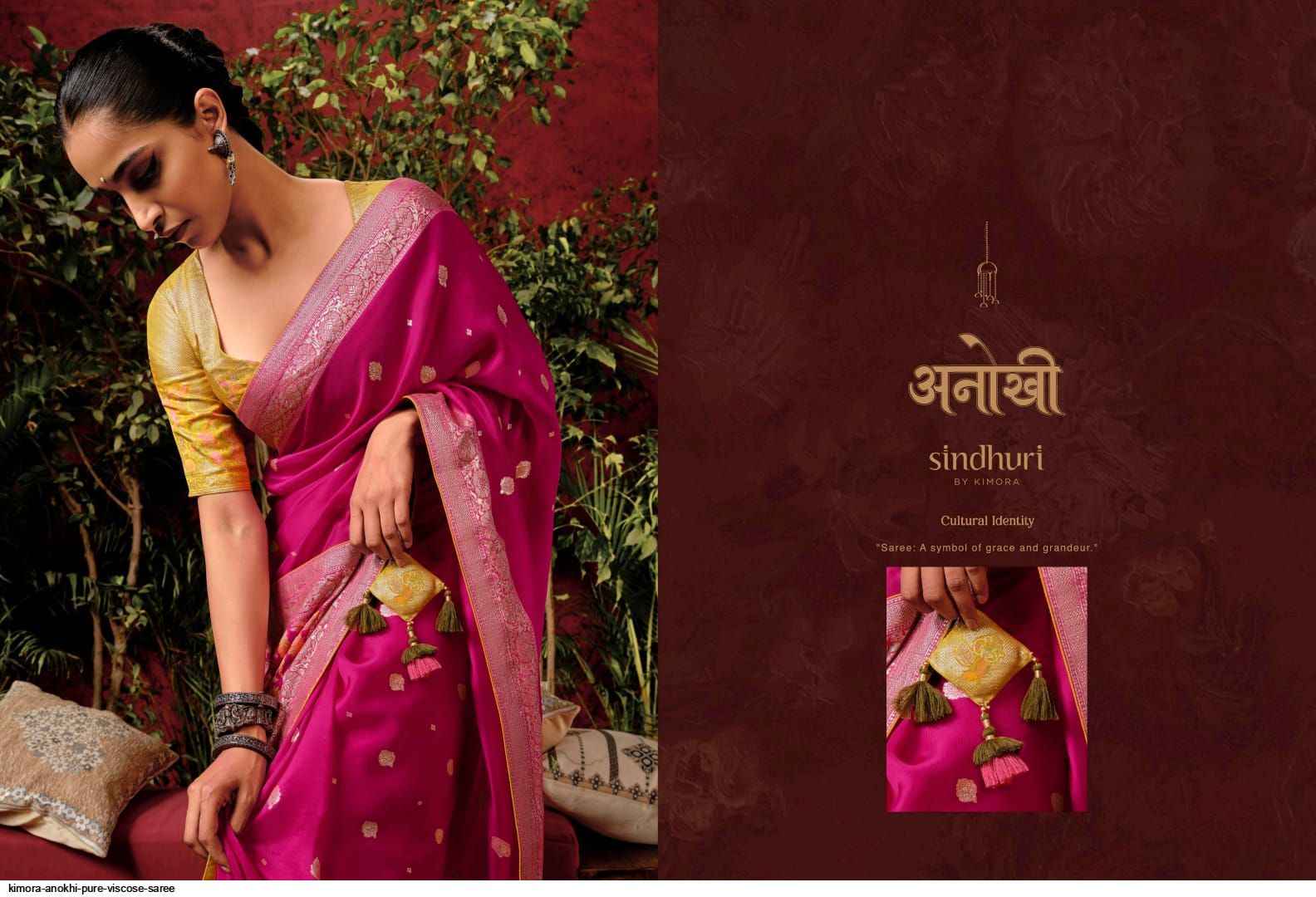 Kimora Anokhi Pure Viscose Dola Silk Saree (9 Pc Catalog)