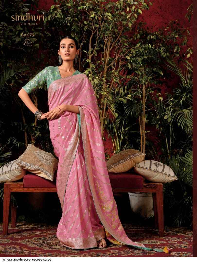 Kimora Anokhi Pure Viscose Dola Silk Saree (9 Pc Catalog)