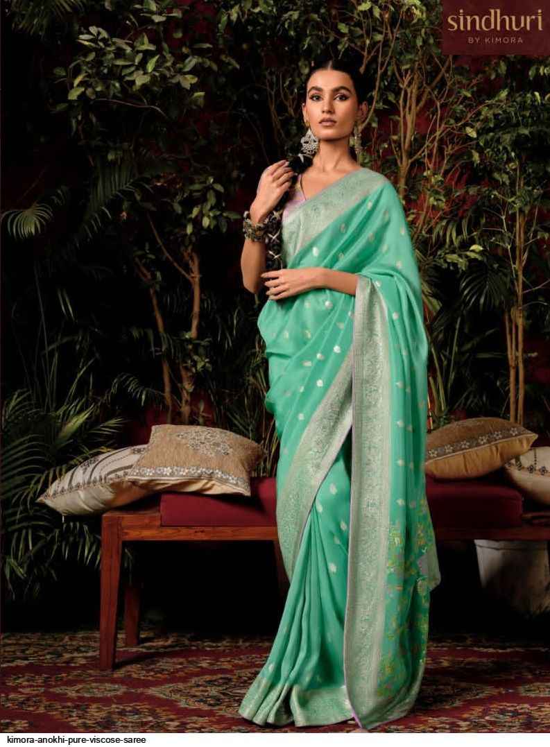 Kimora Anokhi Pure Viscose Dola Silk Saree (9 Pc Catalog)