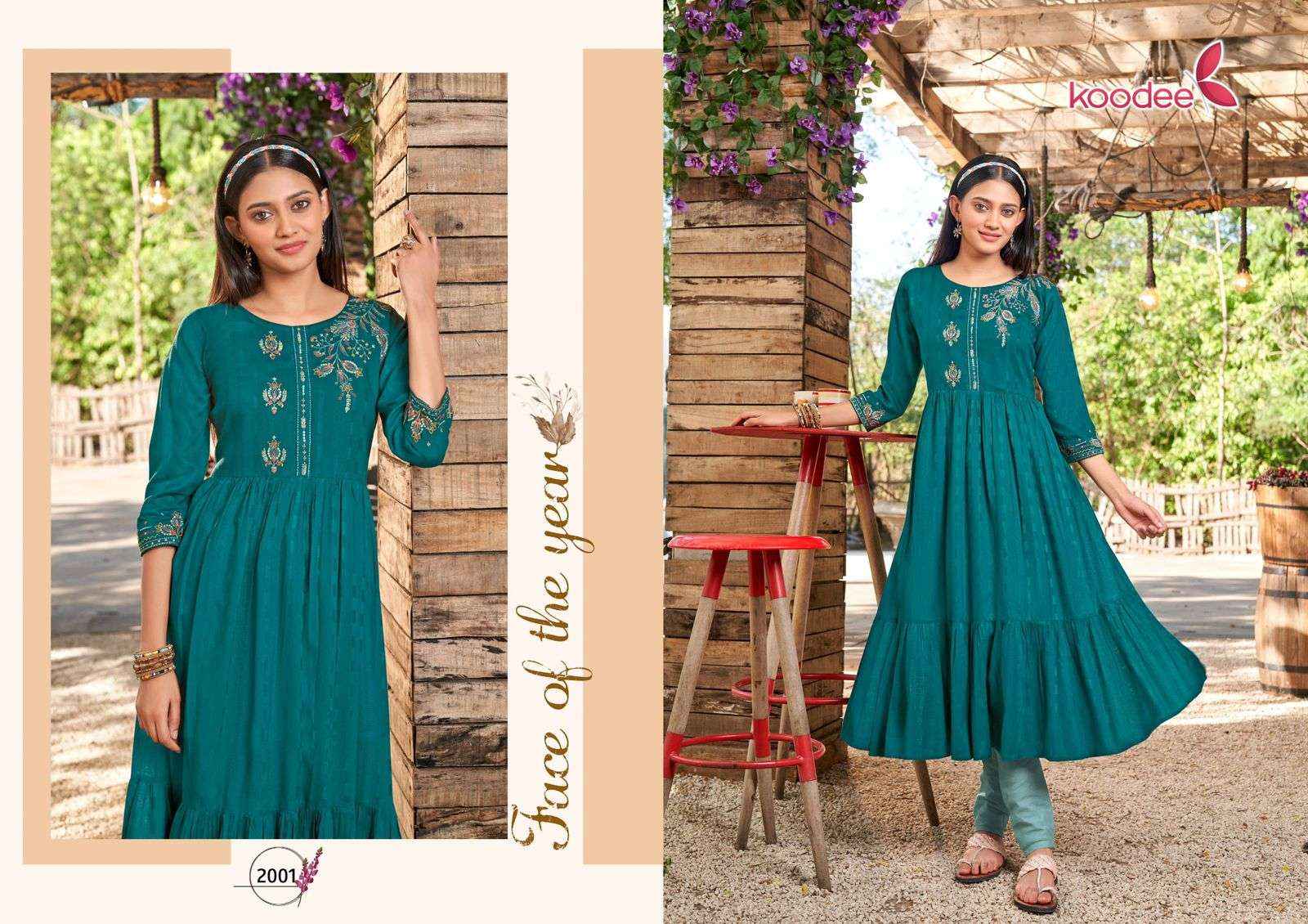 Koodee Manya Rayon Kurti 6 pcs Catalogue 