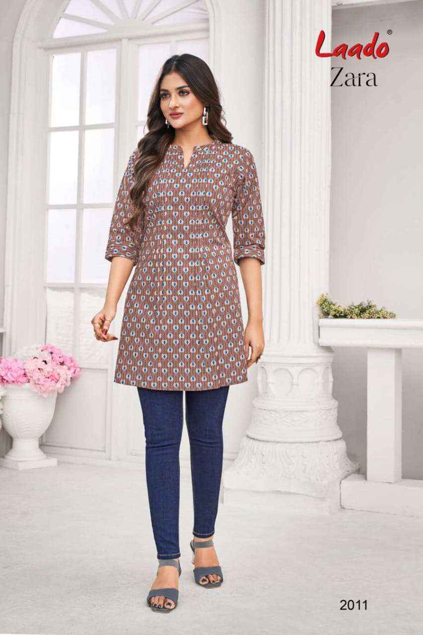 Laado Zara Vol 2 Cotton Kurti 12 pcs Catalogue