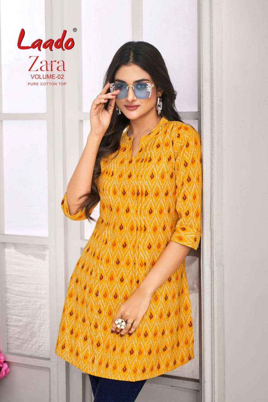 Laado Zara Vol 2 Cotton Kurti 12 pcs Catalogue