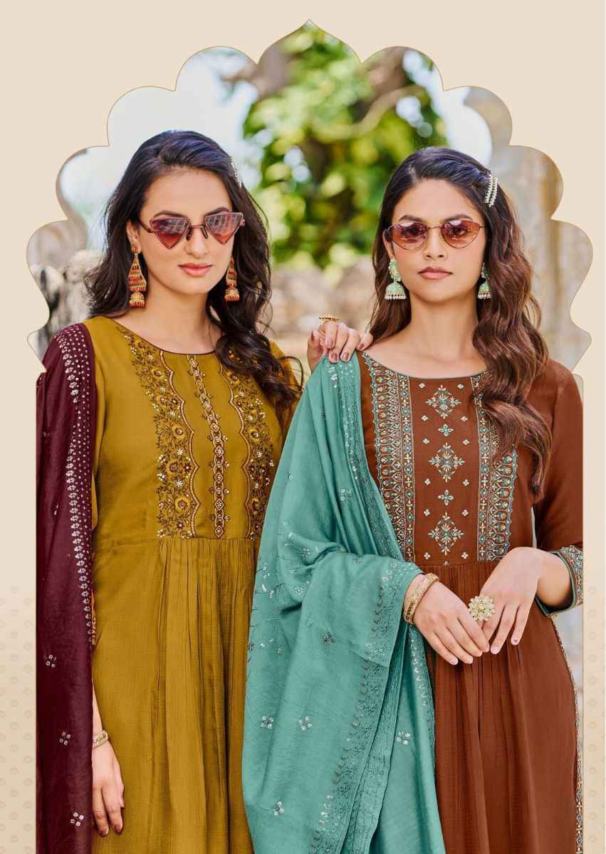 Ladies Flavour Copper Stone Vol 14 Viscose Kurti Combo 5 pcs Catalogue