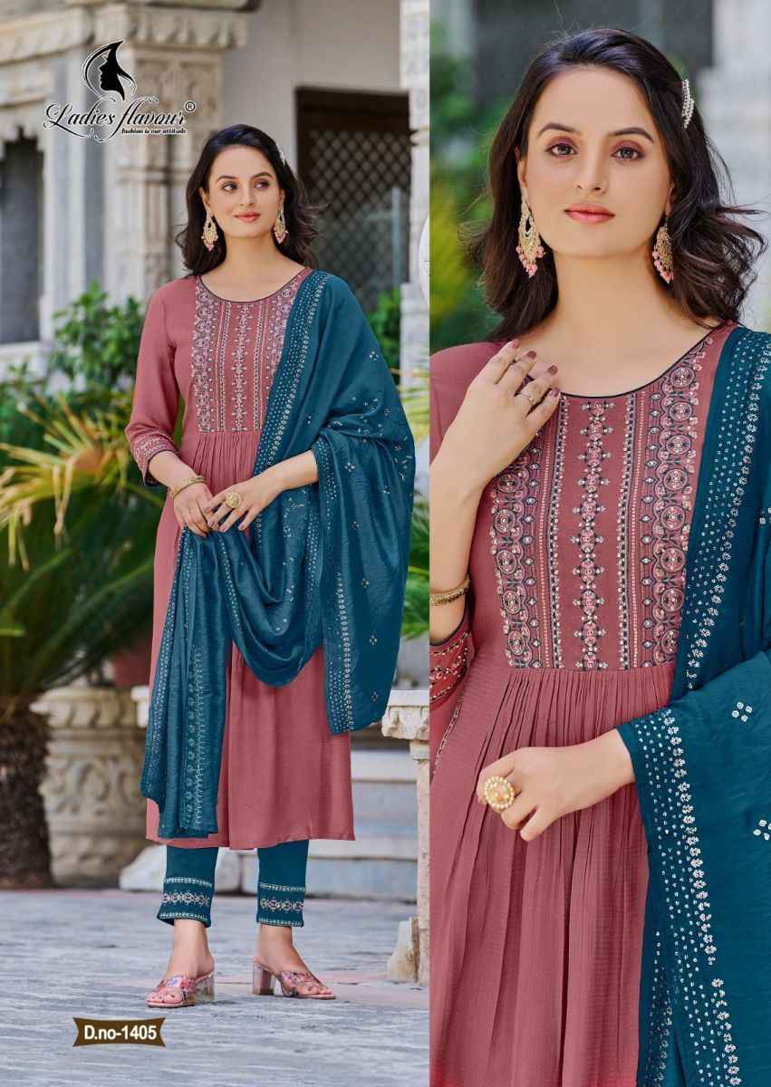 Ladies Flavour Copper Stone Vol 14 Viscose Kurti Combo 5 pcs Catalogue