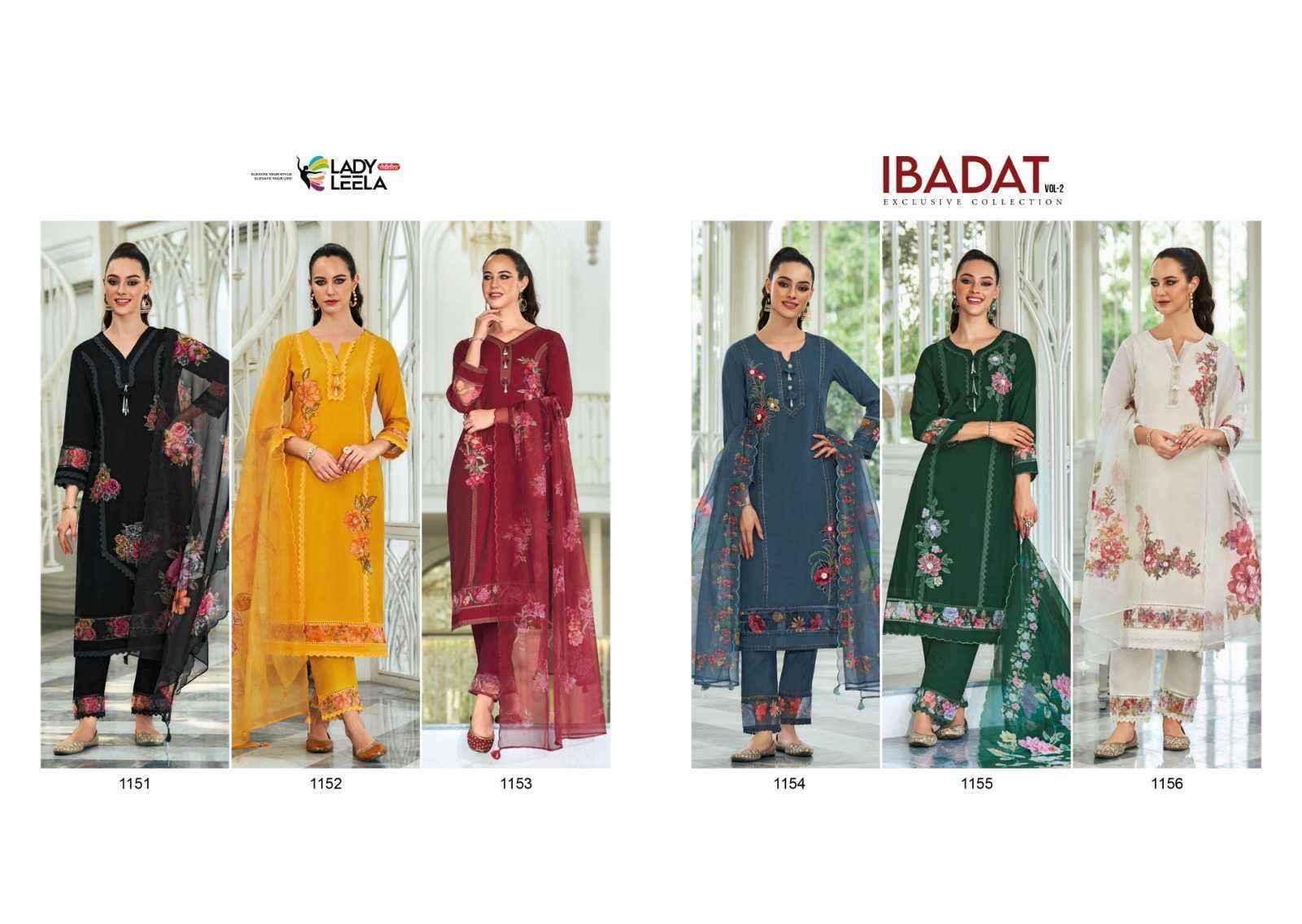 Lady Leela Ibadat Vol-2 Pure Cotton Readymade Suit (6 Pc Catalog)