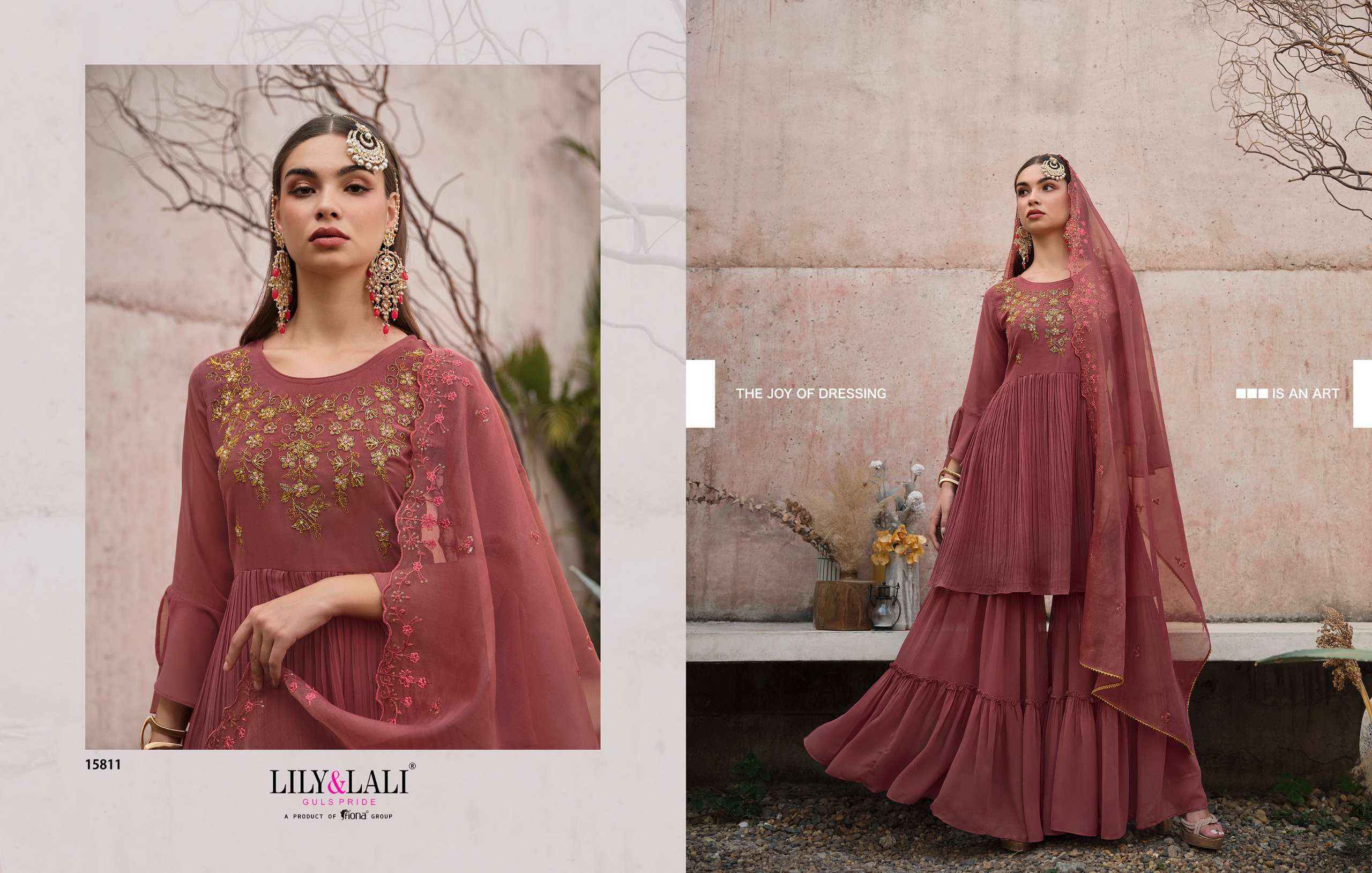 Lily & Lali Didaar Georgette Kurti Combo 4 pcs Catalogue