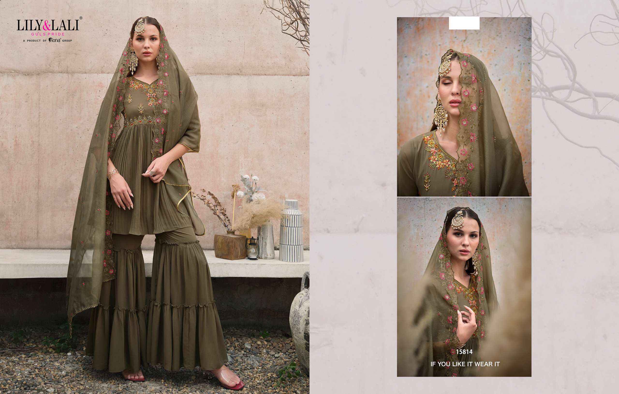 Lily & Lali Didaar Georgette Kurti Combo 4 pcs Catalogue