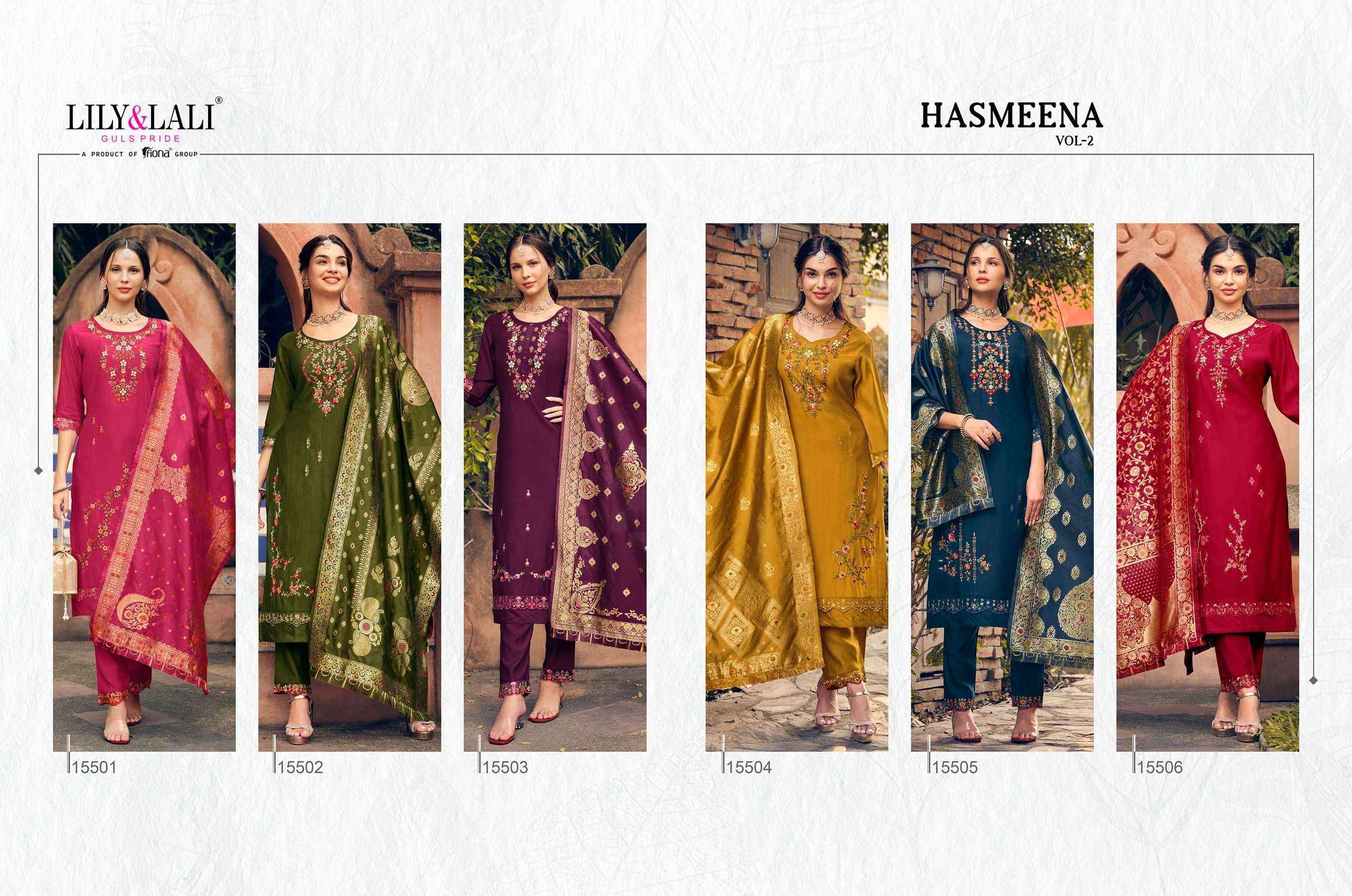 Lily & Lali Hasmeena Vol 2 Readymade Organza Dress 6 pcs Catalogue