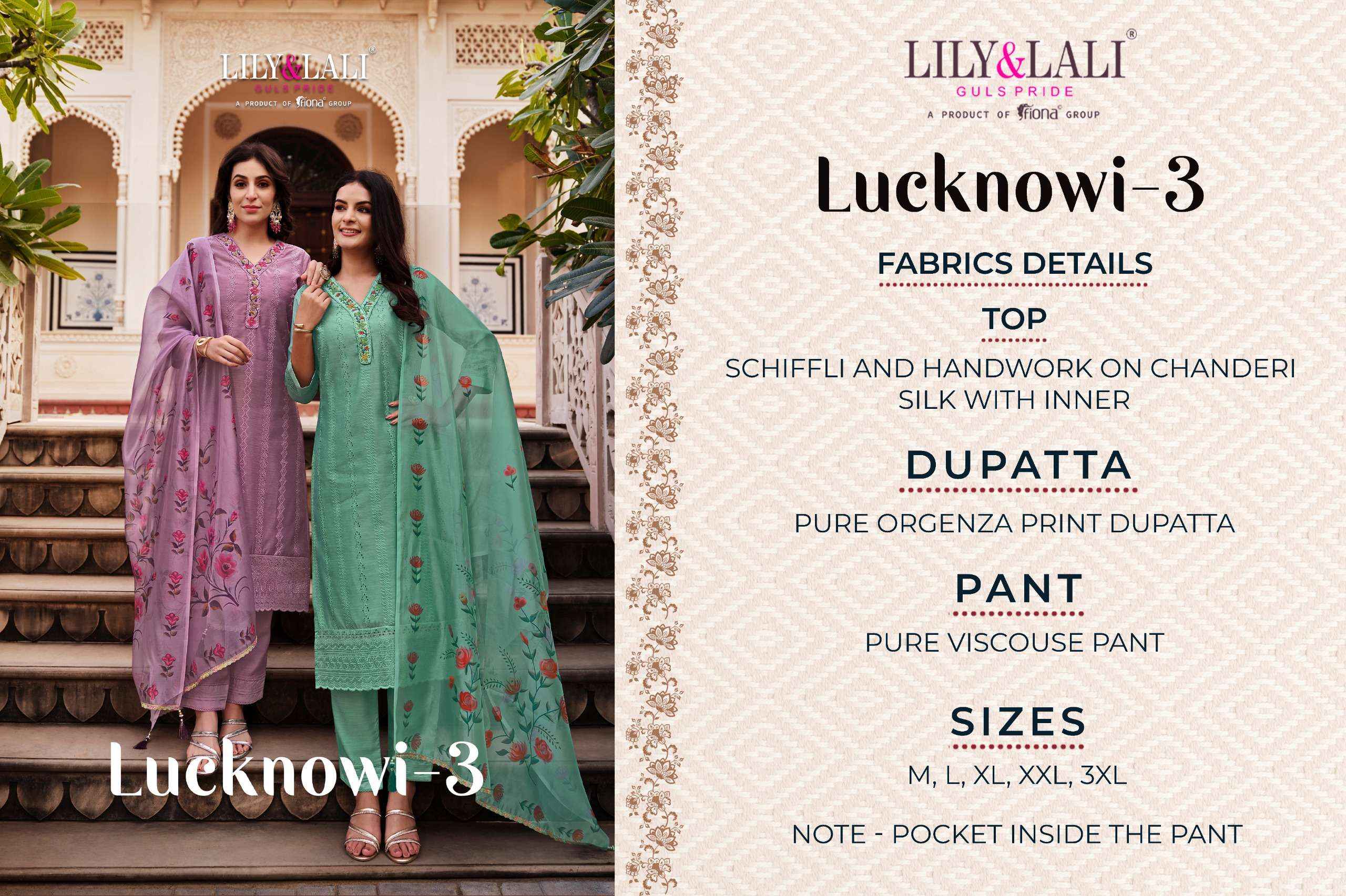 Lily & Lali Lucknowi Vol 3 Chanderi Silk Kurti Combo 6 pcs Catalogue