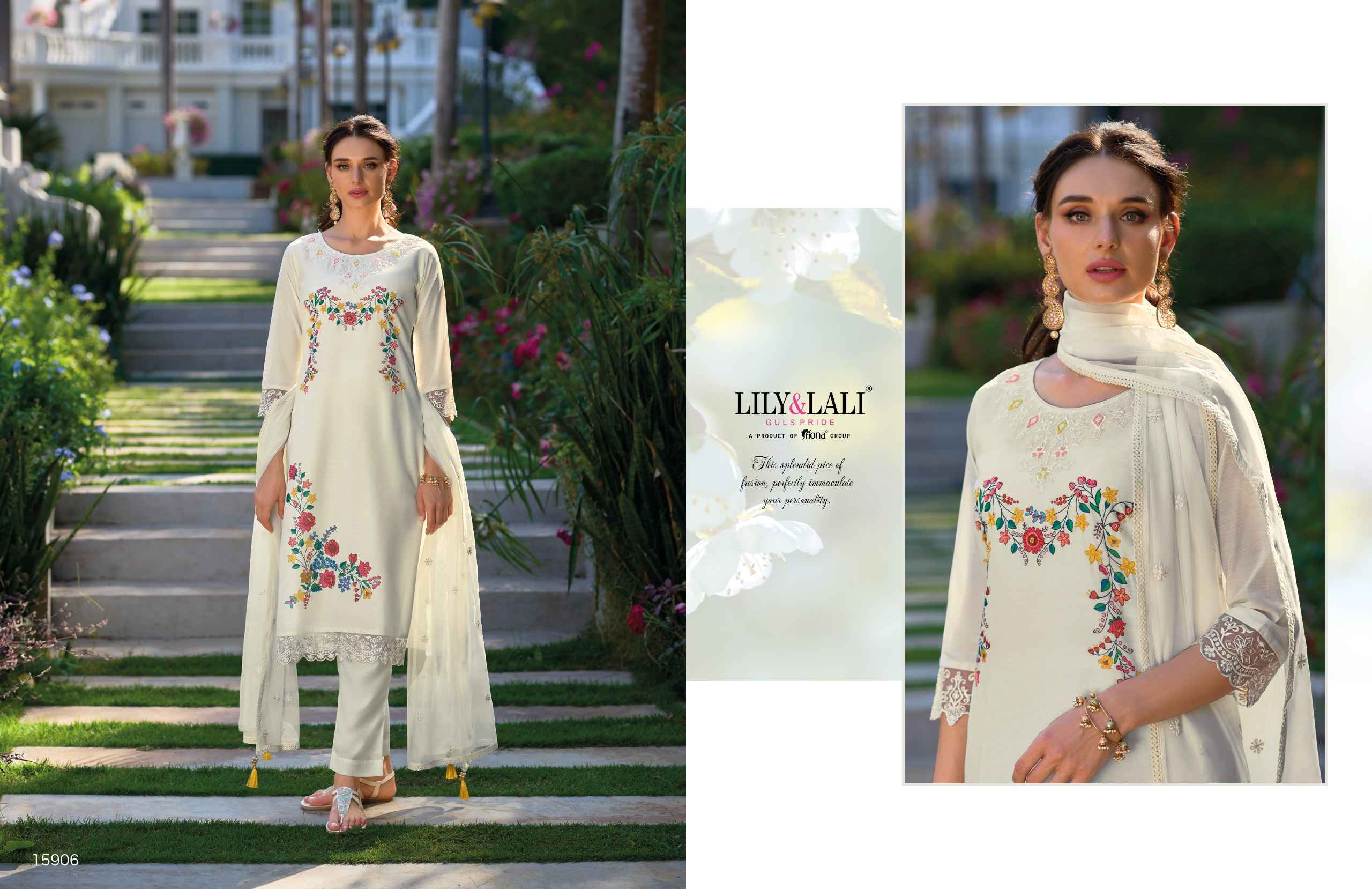Lily & Lali Safina Chanderi Silk Dress Material (6 pcs Cataloge)
