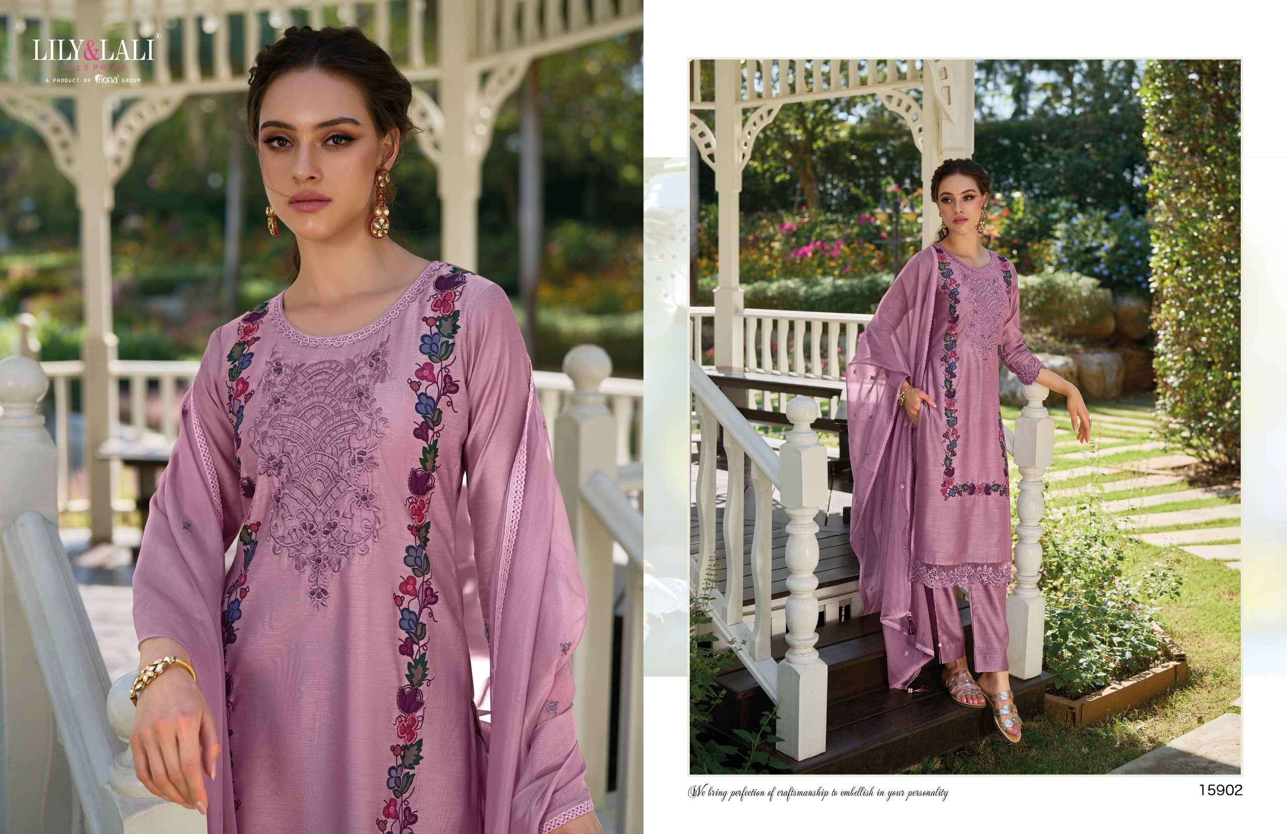 Lily & Lali Safina Chanderi Silk Dress Material (6 pcs Cataloge)