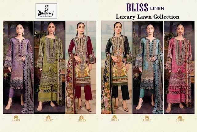 Majesty Bliss Linen Cotton Dress Material 6 pcs Catalogue